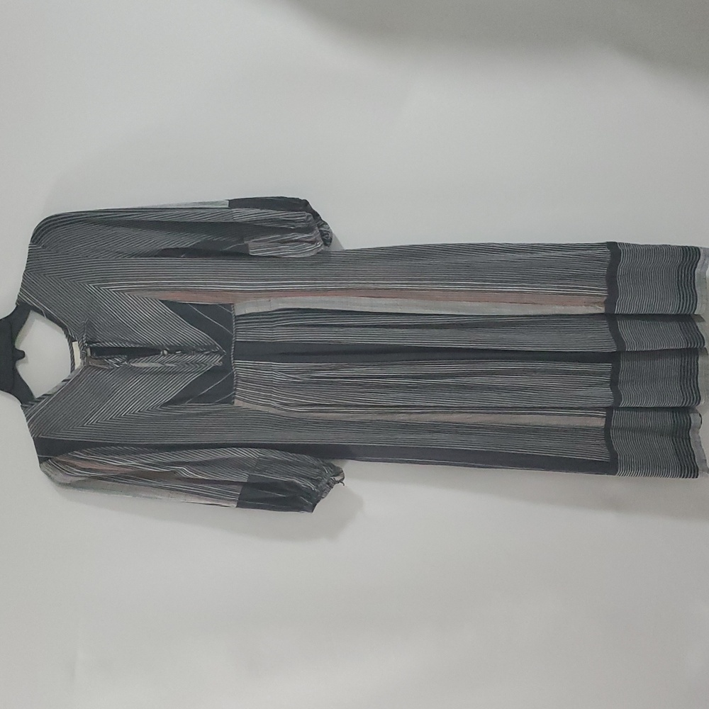 Vintage Universal Thread Navy and White Striped Dress Size Small